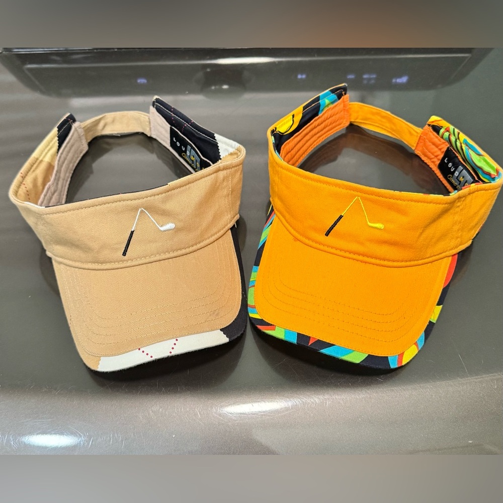 Loudmouth headsweat performance golf visor adjustable Lot of 2